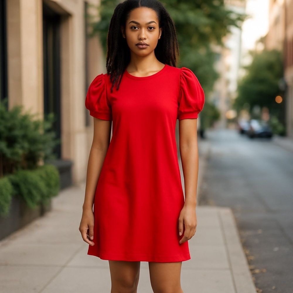 Sundays Dress sz 0 Red Short Sleeve MIDI/Mini